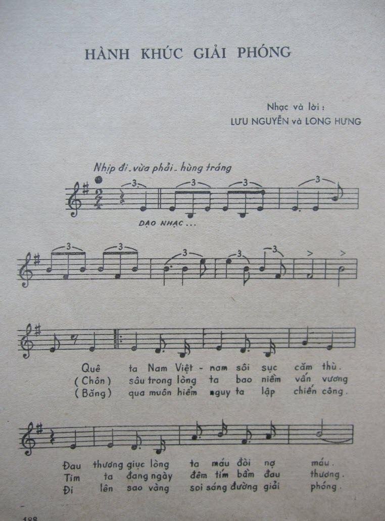 Sheet nhạc Hành Khúc Giải Phóng